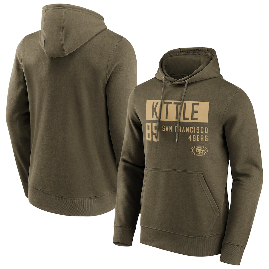 Men's San Francisco 49ers #85 George Kittle Fashion Name & Number Hoodie